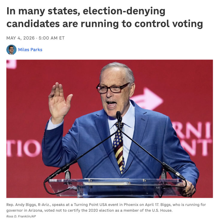 American_Bridge's tweet photo. Andy Biggs is the poster child for election conspiracies. #AZGov #AZpolitics
https://t.co/JQV37RUoNa https://t.co/VUGR6JftPK