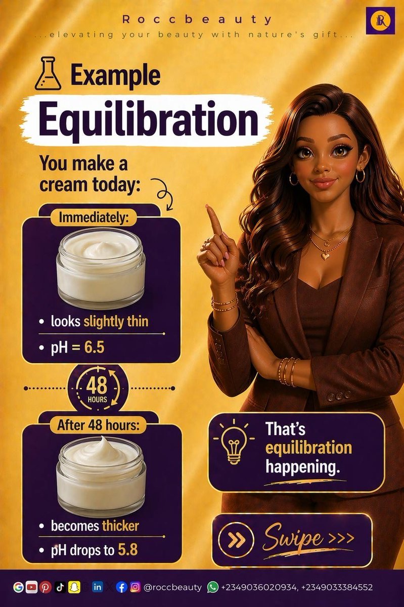 roccbeauty's tweet photo. 🤷🏽‍♀️Real formulation isn’t just about ingredients, it’s about timing, patience, and understanding how systems stabilize.
.
.
#roccbeauty #equilibration #skincareformulations #cosmeticchemist #oemmanufacturerinnigeria https://t.co/AYyv8n4cOV