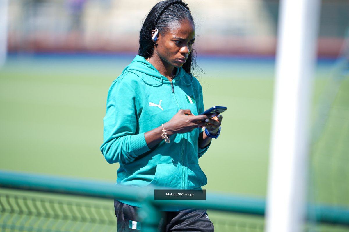 MakingOfChamps's tweet photo. Game face!! 

Yes, the pride of Naija 🇳🇬 is in Glasgow to defend her Commonwealth Games title. 

Tobi Express is ready to light up Glasgow! https://t.co/JPtqpQVtOU