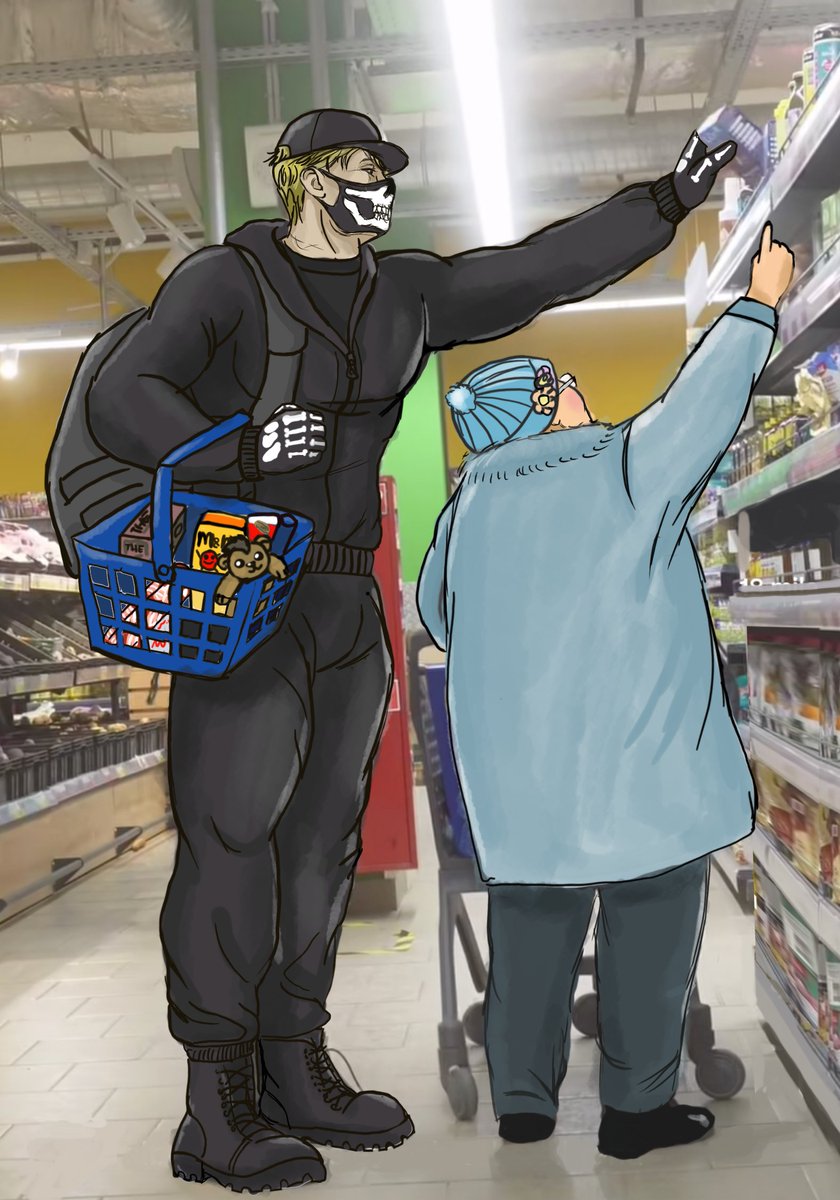 RicercaMis's tweet photo. Simon accompanies Mama mactavish shopping 🥰💀🧡 #ghoap #simonghostriley #ghostcod https://t.co/WgPLGLfeFZ
