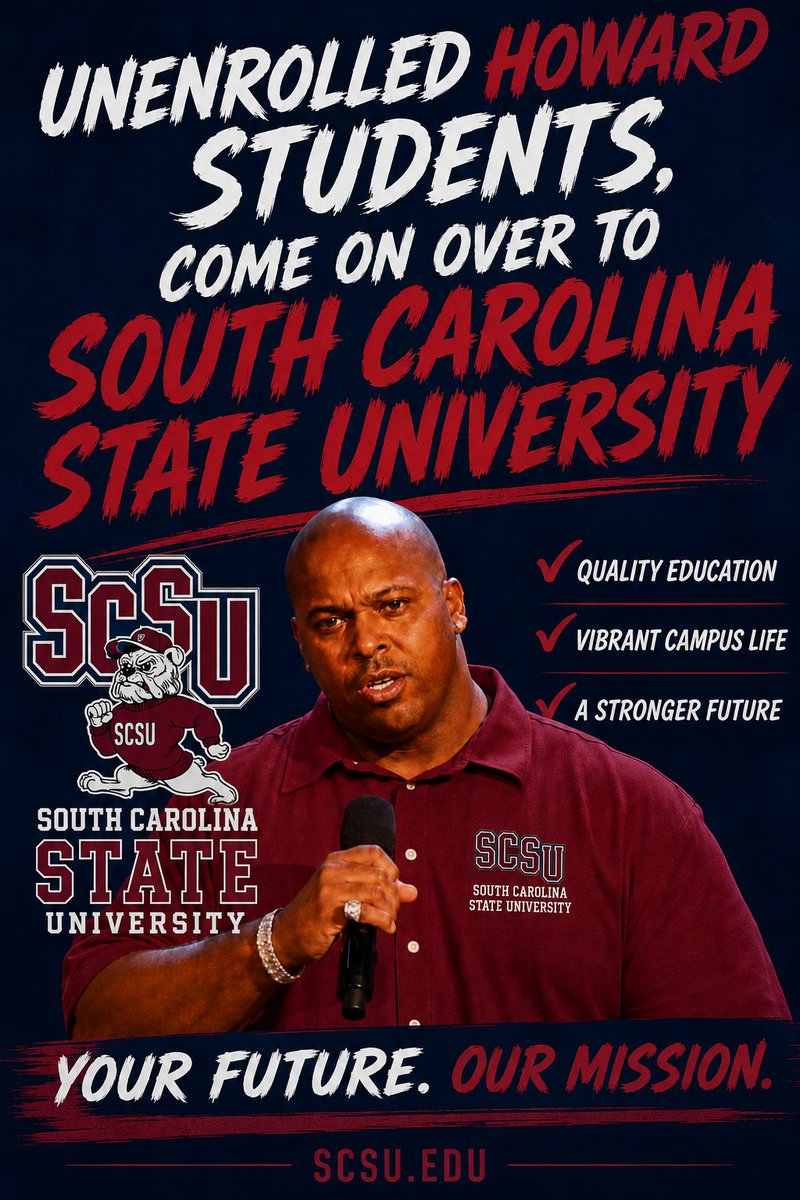 JWhitInspires's tweet photo. Howard University student, we got you. #SCState #SCSU #HBCU https://t.co/Yf2VRwKwbP