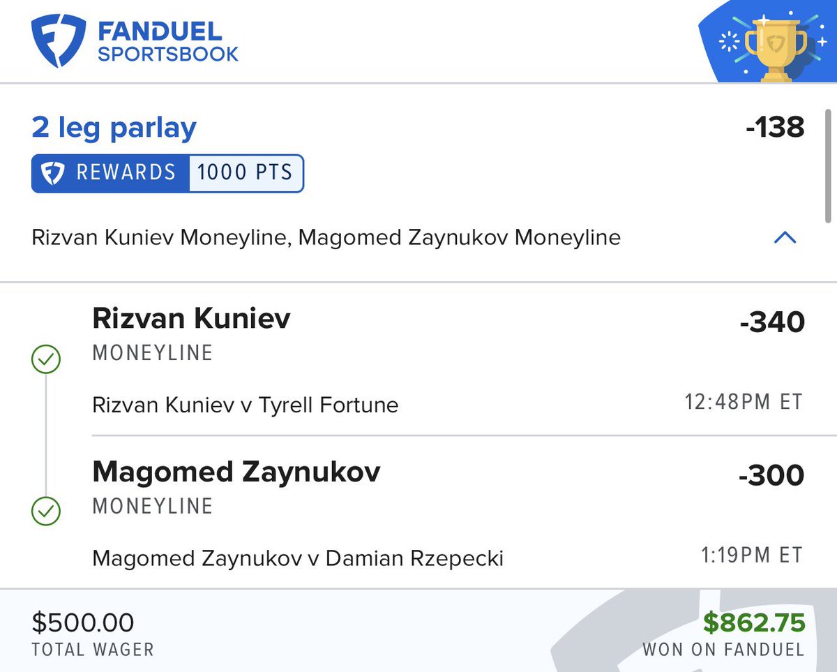 FadeLocks's tweet photo. #UfcAbuDhabi Recap 💰

ANOTHER VERY PROFITABLE CARD! THATS FOUR UFC EVENTS IN A ROW THAT WE HAVE DOMINATED WITH! 

.15u - +578 Lotto ✅

1u - Abdul Hussein ML + Fight to not go the distance + Islam Dulatov by KO/TKO (+148 on FD) ✅

1u - Rizvan Kuniev + Magomed Zaynukov ML Parlay (-138 on FD) ✅

1u - Axel Sola + Sam Patterson ML Parlay (-123 on FD) ✅

1u - Magomed Ankalaev ML + Magomed Tuchalov by KO/TKO Parlay (-163 on FD) ❌

.75u - Ramazan Temirov ML (-114 on FD)✅

.5u - Mike Davis ML (+186 on FD)❌

.5u - Valter Walker by Submission (+160 on FD) ✅

.5u - Magomed Ankalaev ML + Fight to not go the distance + Sam Patterson ML + Fight to not go the distance (+103 on FD)✅

.2u - Muhammad Said ML + Saygid Izagakhamev ML Parlay (+609 on FD parlayed. Also unofficially playing about .3u on each ML straight at +138 and +198 on FD)❌

Nobody does it like us. Much more to come. Get access to all my plays in the vip discord for less than $1 per day - https://t.co/FKoyVjVnm5