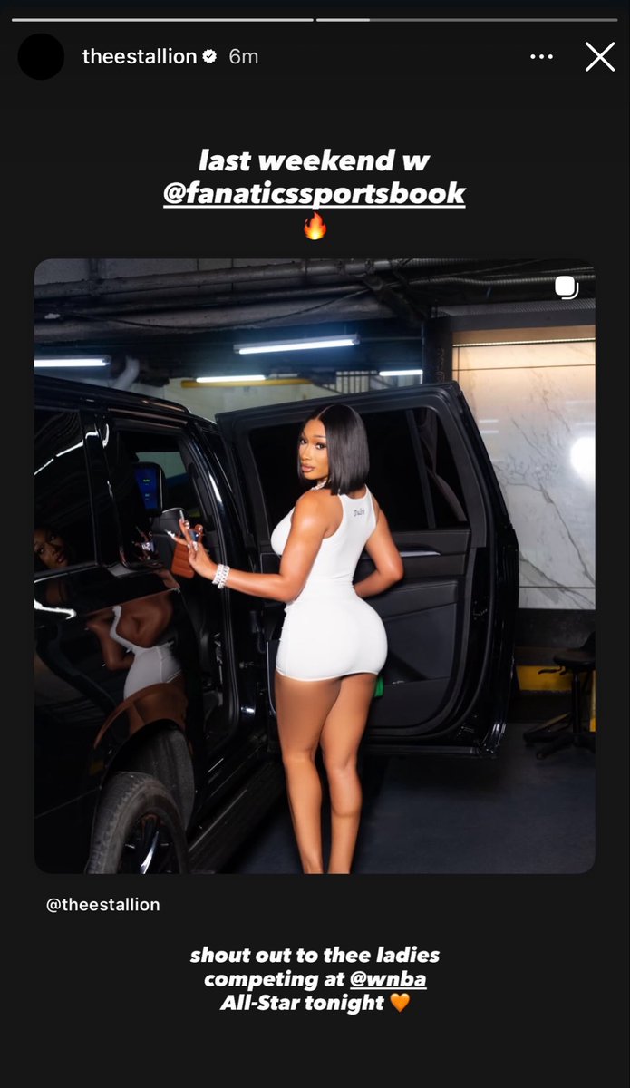meganlyricquote's tweet photo. Megan Thee Stallion shouts out the ladies of @WNBA on competing in the All-Star Game tonight 🧡🧡 https://t.co/YWsxwsp64O