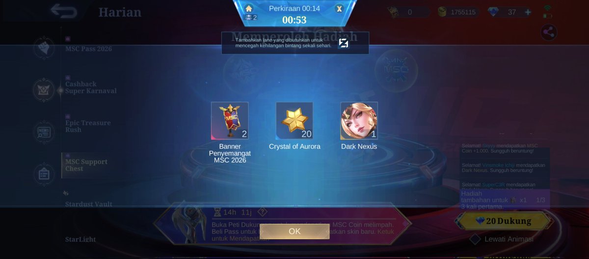 Wannz09's tweet photo. @basemole 20 diamond oang wkwk https://t.co/vzfLApSZrw