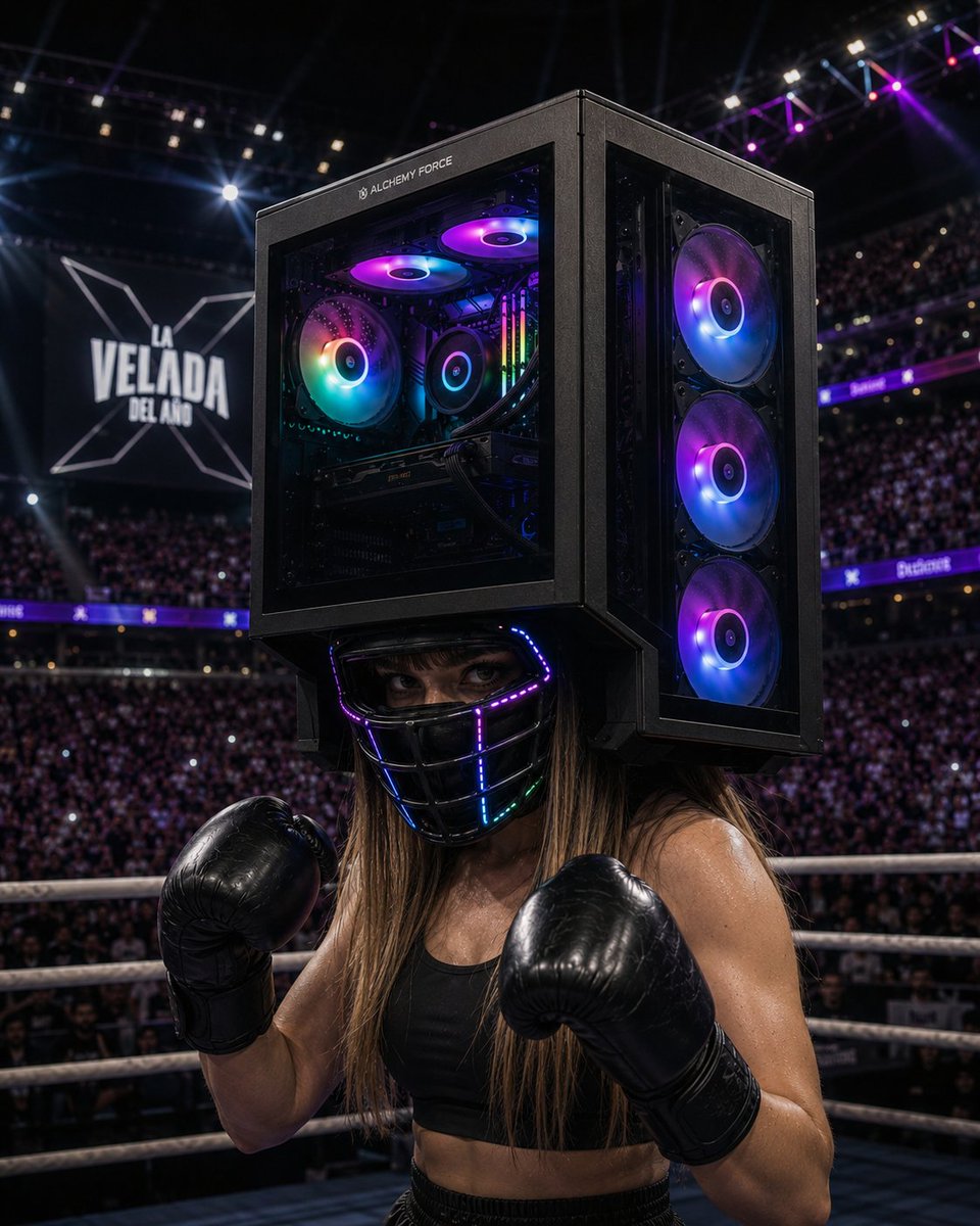Cyberpuerta's tweet photo. Roro llegó al ring con el casco más pro de La Velada…
lástima que ni todo ese RGB la va a proteger de los madrazos de Rivers. 🇲🇽🥊 vamos @samyriveratv!

#LaVeladaDelAñoVI #TeamRivers https://t.co/v6kE5o2tq2