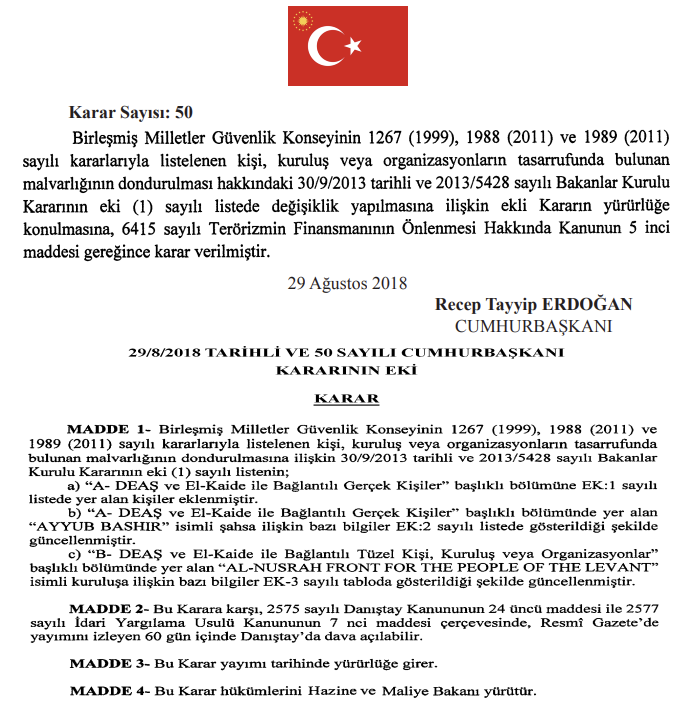 aydinsezer's tweet photo. İnanılır gibi değil....

RTÜK tarafından yayınlanan mesajda aynen şu ifadeye yer veriliyor. ".............komşumuz Suriye’nin meşru Devlet Başkanı’na yönelik asılsız ithamlar üzerinden............"

Bugün Suriye'nin meşru devlet başkanını olan zat-ı muhteremin bağlı olduğu örgütü 31 Ağustos 2018'de terörist örgütler listesine almışız...