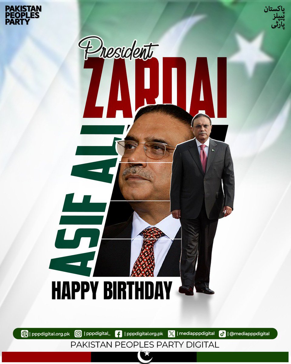 HAIDERSHAR110's tweet photo. دعا ہے کہ اللہ تعالیٰ آپ کو صحت، خوشحالی اور طویل عمر عطا فرمائے۔
#HBDPresidentZardari https://t.co/WZBPR3tb4U