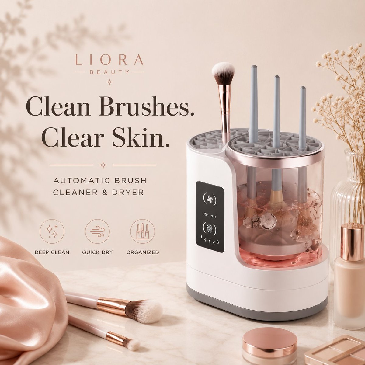 BeautyLiora's tweet photo. Dirty brushes? Not anymore. ✨

The Liora Beauty Brush Cleaner washes &amp; dries your brushes in minutes.

💕 50% OFF today.
🛍️ Shop now:https://t.co/6XKyMkZVRB https://t.co/ArE3GIz0wP