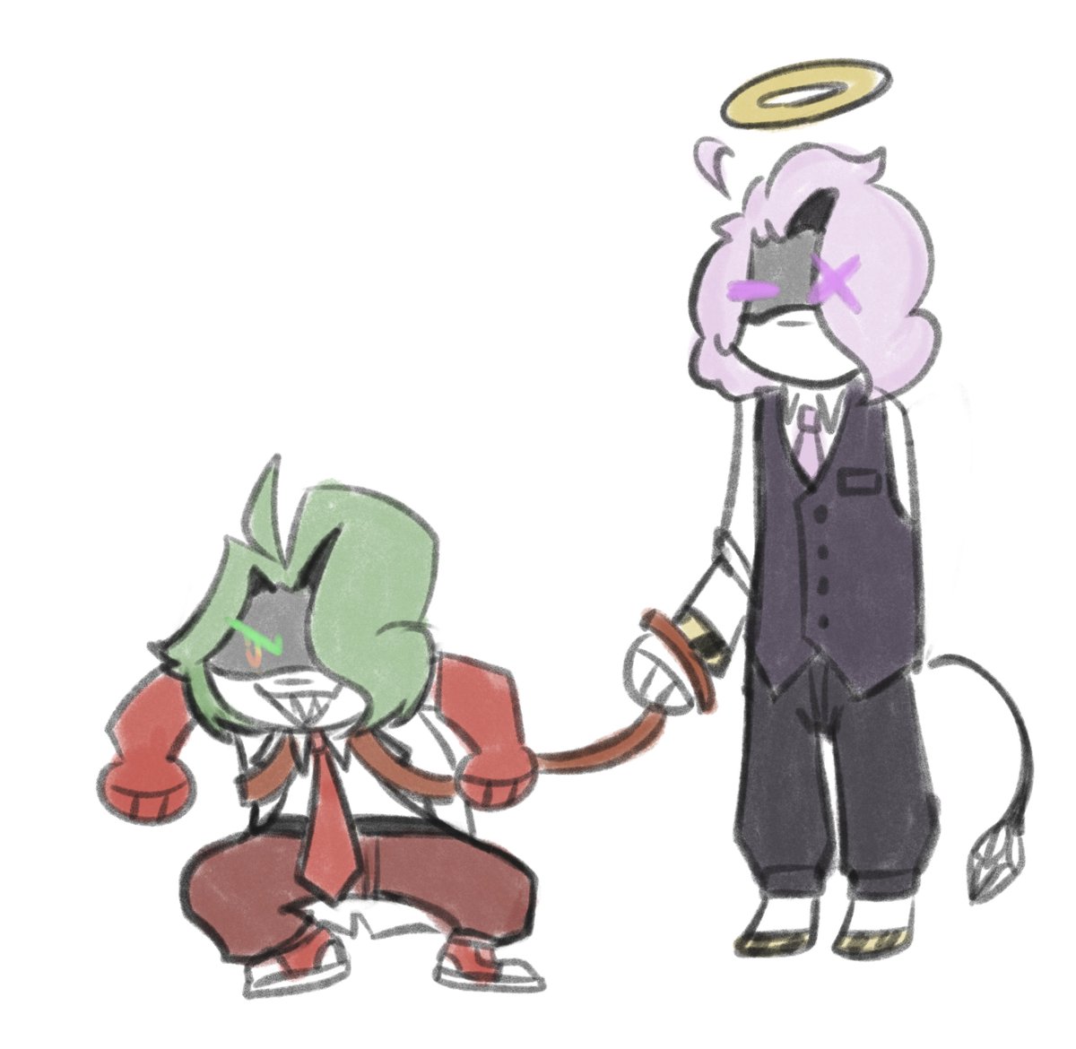 Purple_Creator_'s tweet photo. The duo's energy be like #oc #murderdrones https://t.co/mZkw2hnFDr