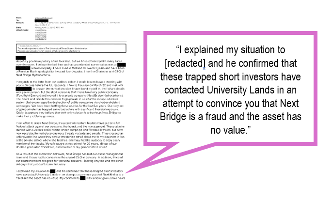 JunkSavvy's tweet photo. It is University Lands, and the letter was received through a TPIA request and made public on X. The highlighted statement below is the one I find most interesting...

I wonder if UL has a record of those communications with "trapped short investors"...

Who could it be???...🤔🧐
MMTLP MMAT TRCH NBH