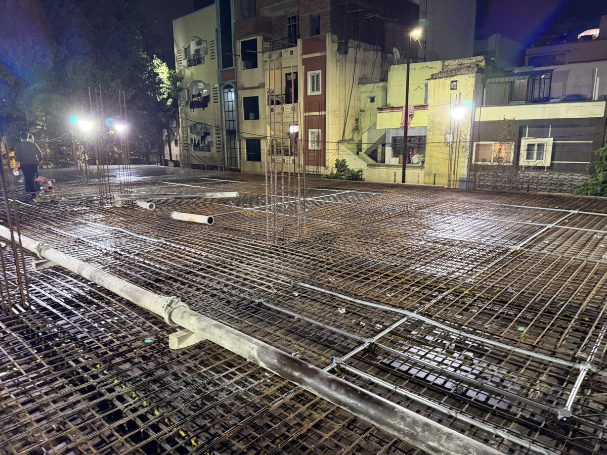 ZafarCorporator's tweet photo. On the Instructions of @aimim_national #President @asadowaisi & @Md_MajidHussain,
I along with GHMC AE monitoring ongoing work of Ground Floor RMC Slap of Zaker Hussain Community Hall to #Reconstruct the #Multipurpose #Community #Hall
Agency: DeshmukhCons
Est cost: 5.90 crores https://t.co/aKHl9snllt