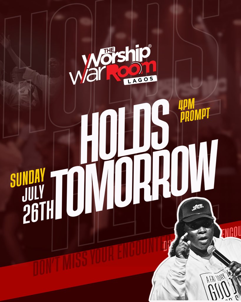 PstMercyEzekiel's tweet photo. Unto the Lord shall the gathering of His people be. 

The Worship War Room 

Sheraton Hotels and Towers 
Sunday 26th July 
4.00 p.m 

#TheWorshipWarRoom #PstMercyEzekiel https://t.co/rdWeYFjAvC