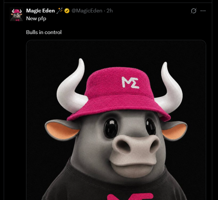 viper_moons's tweet photo. Huge respect to @wordslikerad for all the success with the Bullpen collection. The original Bullpen mint idea was dope af.....100% of mint proceeds TWAP’d straight into solana:9cRCn9rGT8V2imeM2BaKs13yhMEais3ruM3rPvTGpump, creating a real flywheel for the token 

In the last week the Bull NFTs have been flying on @MagicEden ....floor now 5.2 SOL...and today ME even changed their PFP to a Bull. Mad!

The first Bull King auction just closed for 275 SOL ffs!
@blknoiz06 quote tweeted the result

I love what @wordslikerad posted earlier about the Bull NFT success....and this sums up solana:9cRCn9rGT8V2imeM2BaKs13yhMEais3ruM3rPvTGpump 's influence right now:

"To me, this is proof that @blknoiz06 has sparked a genuine cultural shift on CT with $ANSEM.....The Ansem name has become one of the stickiest brands to emerge from Web3 - something that's been built over years, not weeks"

I was one of the earliest recipients of one of @wordslikerad's airdrops and for that I'm forever grateful 🙏🫶

Props to you sir, incredible execution  🔥

"Let’s win 🐂🀄️"