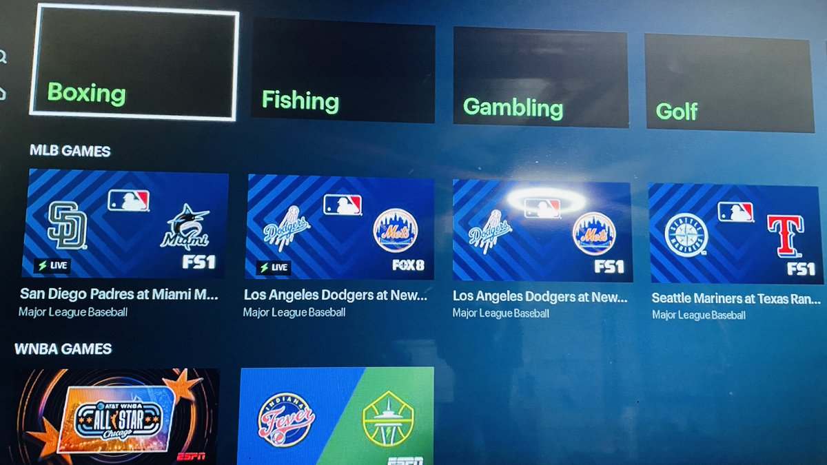 rocko5320's tweet photo. How is it Gambling is a sport on Hulu but Softball isn’t 🫵🏼🤷🏻‍♂️ @hulu https://t.co/FbBoxrpoP4