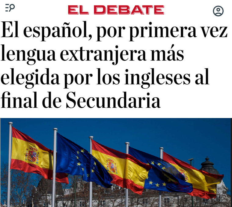 CCivicaCatalana's tweet photo. Por primera vez el español supera a francés y alemán y se convierte en la lengua más elegida por las familias inglesas para los estudios de sus hijos.

El español, cada vez más valorado en todo el mundo, excepto por algunos dentro de España. https://t.co/D3YwM8w2nA