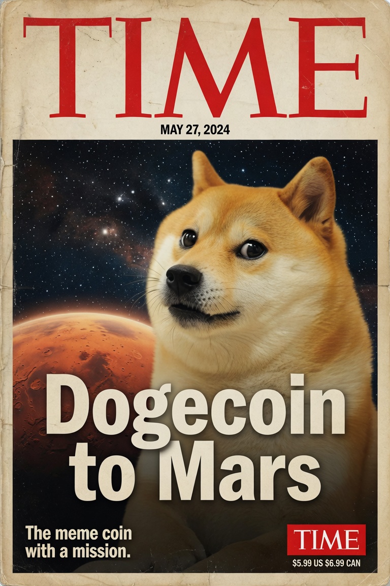 DogecoinRise's tweet photo. dogecoin to mars 🌔

cover story. as expected 🐕 https://t.co/ZEn9jwOO4i
