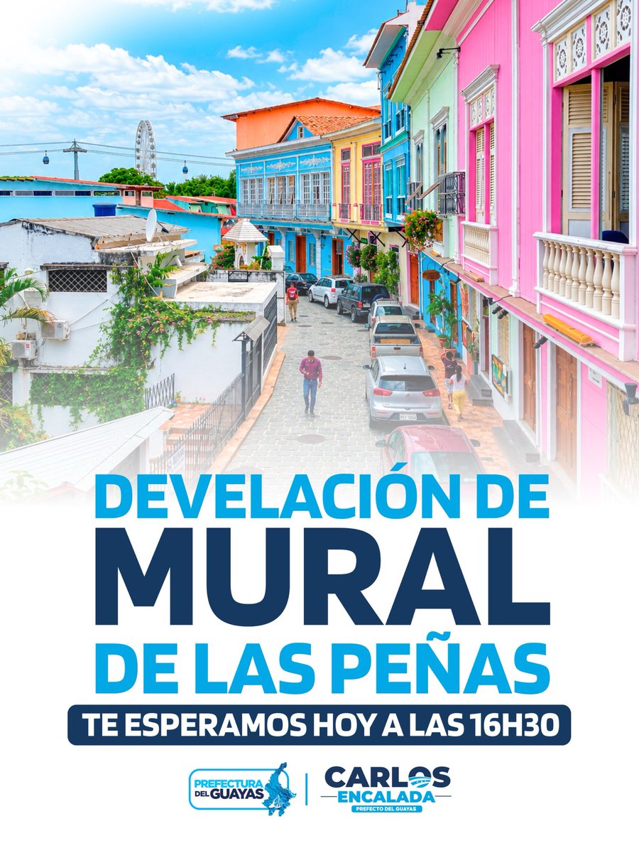 PrefGuayas's tweet photo. Muy pronto, Guayaquil sumará un nuevo símbolo para celebrar sus 491 años de historia. 🎨✨

El prefecto Carlos Encalada invita a descubrir una obra que rinde homenaje a la identidad, la cultura.

📍 Lugar: Barrio Las Peñas, calle Numa Pompilio Llona. https://t.co/Epy8hfm6pP