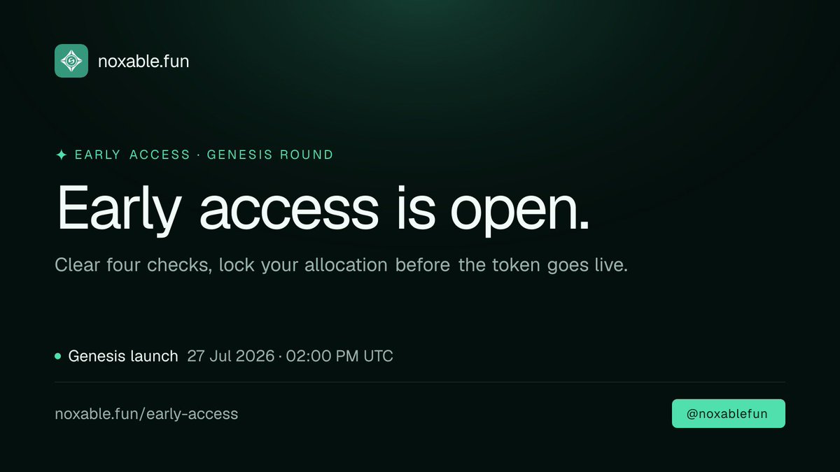 noxablefun's tweet photo. Early access registrations is live.

https://t.co/lYgekZRJtS

24h https://t.co/Ud6HOGrzBe