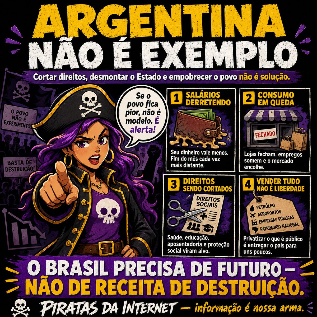 Piratas da internet tweet media