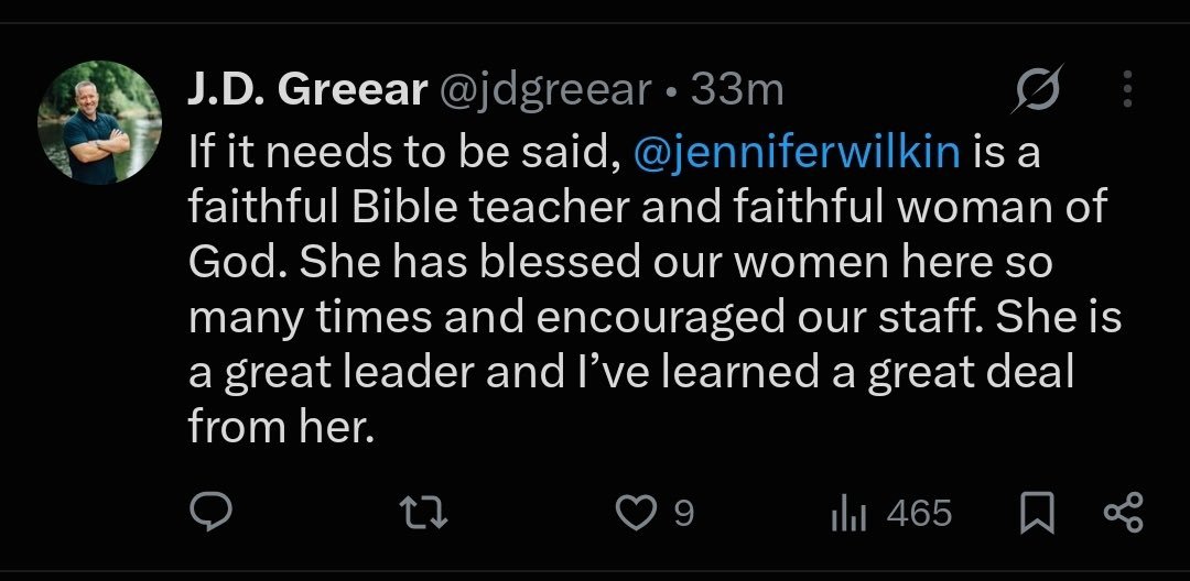 soli_Jesum's tweet photo. When men without chests like Gulledge and Greear both come out in defense of a "teacher," it's a safe bet that the SBC Inner Ring finds that individual essential for their deconstructive agenda. https://t.co/VLaf8m3ihD