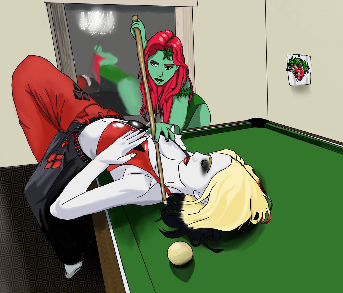 raiyo_21's tweet photo. Harley and ivy playing pool https://t.co/iqpvMg05A4