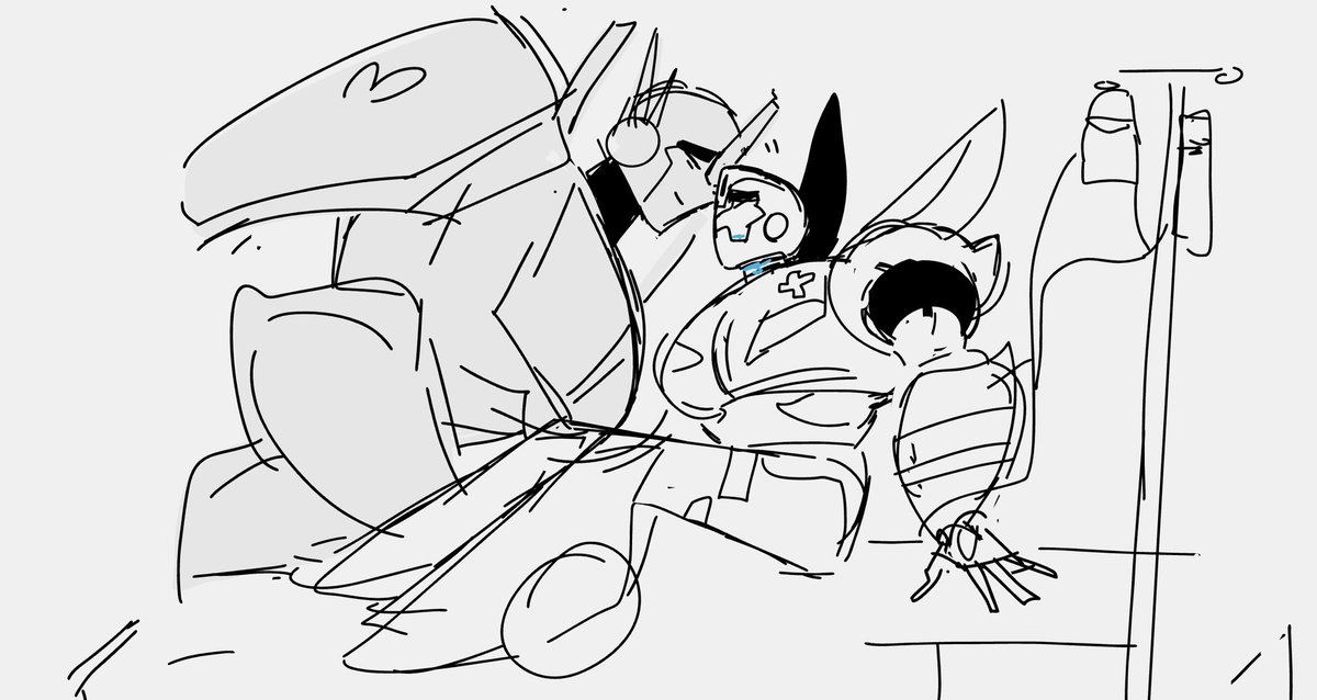 evieeion's tweet photo. headcanon that the cybertronians nuzzle crests in a form of greeting / to show affection
#transformers #tfp #transformersprime https://t.co/pK2tzRUO7w