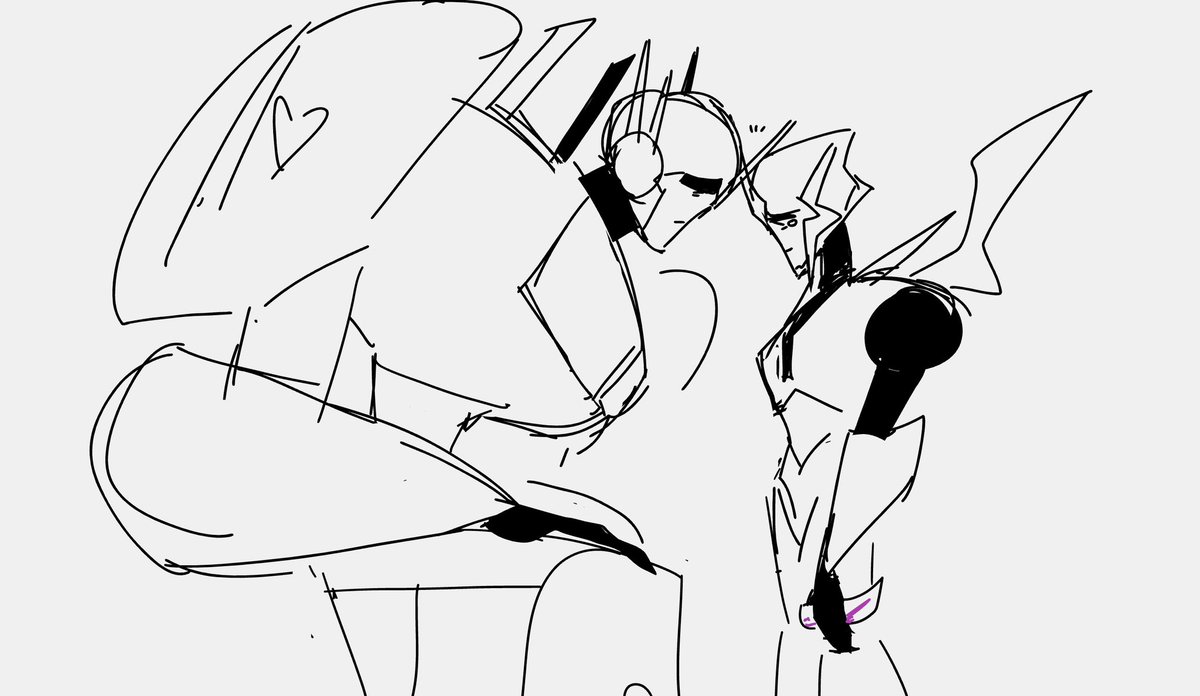 evieeion's tweet photo. headcanon that the cybertronians nuzzle crests in a form of greeting / to show affection
#transformers #tfp #transformersprime https://t.co/pK2tzRUO7w