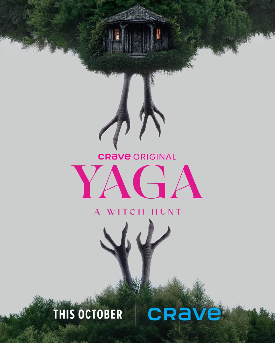 DEADLINE's tweet photo. New poster for #YAGA revealed at Comic-Con

The series premieres this October 

It reintroduces the myth of Baba Yaga as a contemporary mystery thriller with characters played by Carrie-Anne Moss, Noah Reid, Clark Backo &amp; Hudson Williams | #SDCC https://t.co/3XtGDHicqM