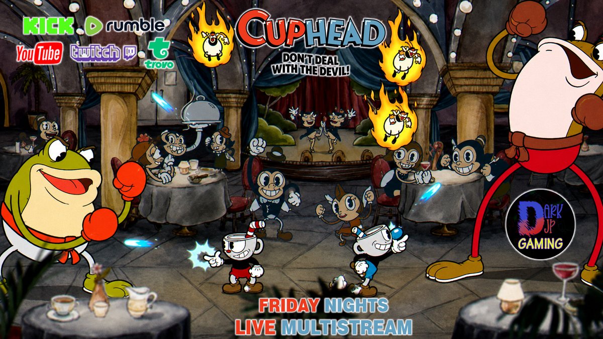 dark_djp's tweet photo. This Game is Harder Than it Looks Like | Co-Op | Cuphead https://t.co/iXNhqz7QAs via @YouTube 
Now we are faced against frog brothers and... slot machine... It's weird. Check out both live streams of this game on YouTube @DarkDJPGaming https://t.co/9KGa2S5YYo