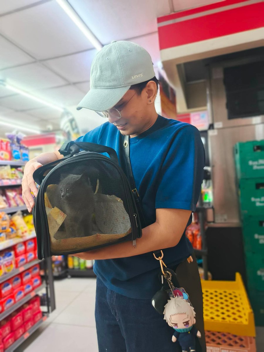 reevedthrnd's tweet photo. First night with my adopted kitten, Chrome. 

Wag niyo na itanong bat sa 7/11 siya binigay sa akin. 

WELCOME HOME, CHROME!! https://t.co/YIKcKpGTnz