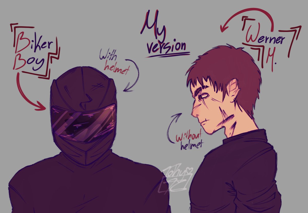 CenteTokyo's tweet photo. I wanted to draw him from the front, but i felt i messed up and it looked bad, so i put his helmet on 💔

Big Bad Dogs belong to @sp4r00ww
#bigbaddogs #bbd #fanart https://t.co/XEWBLI0njc