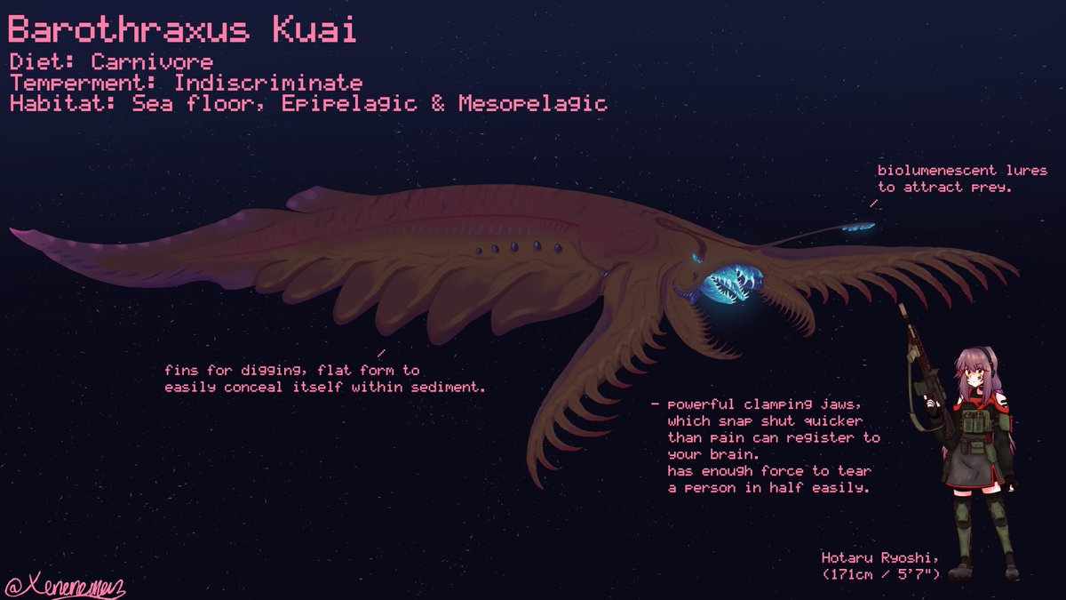 Xenonomoos's tweet photo. Deep sea alien for my manga.
#speculativeevolution #イラスト #digitalart https://t.co/bZPZYwmM7P