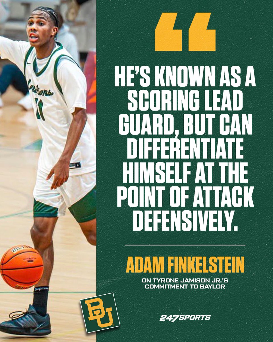 AdamFinkelstein's tweet photo. Scouting Tyrone Jamison Jr. and his fit at Baylor. https://t.co/k31MuT8Krh https://t.co/59JHeBr88f
