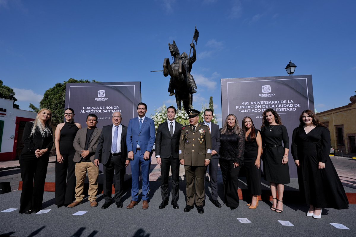 FeliFerMacias's tweet photo. Hace 495 años comenzó la historia de una ciudad que, desde sus orígenes, ha sido punto de encuentro, diálogo y construcción de un mejor futuro.

Hoy celebramos con orgullo nuestra historia, pero también renovamos el compromiso de seguir construyendo un Querétaro con más oportunidades, paz y calidad de vida para todas las familias.

¡Feliz aniversario, Querétaro!

#QuerétaroConFuturo