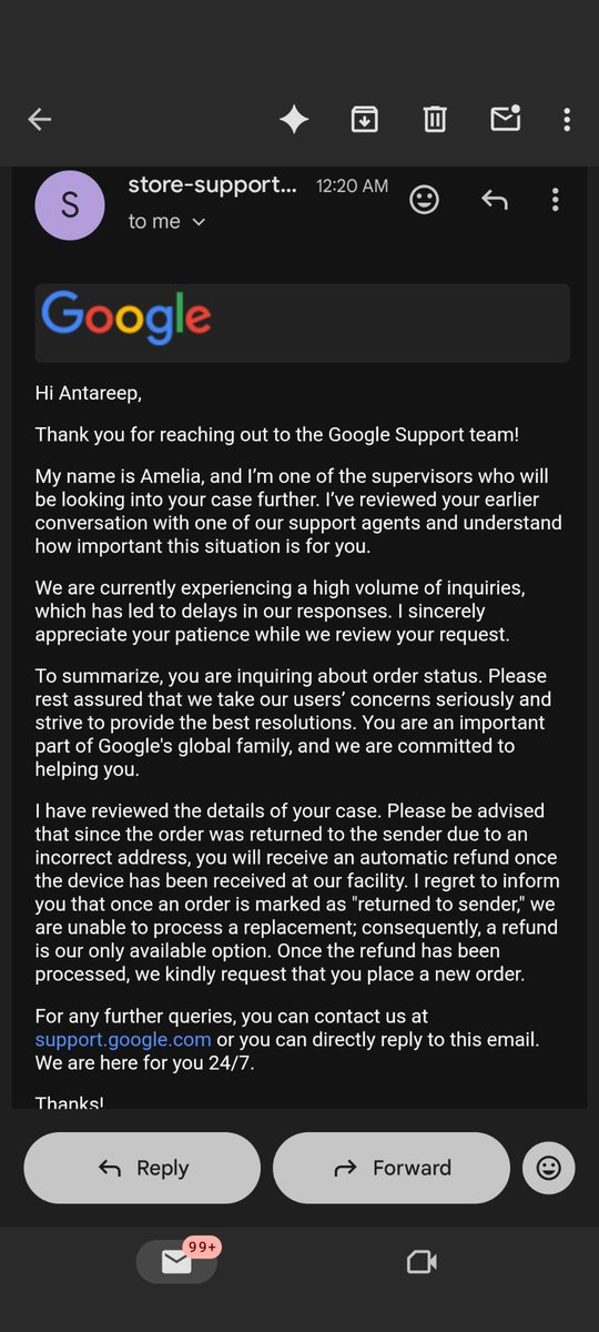 antareep159's tweet photo. Buying directly from the Google Store instead of 3rd-party sellers like Amazon was supposed to guarantee a premium experience. Instead, @GoogleIndia @madebygoogle delivered pure harassment, non-existent logistics, and completely blind support! Absolute disgrace! https://t.co/EDmwCaeuUO