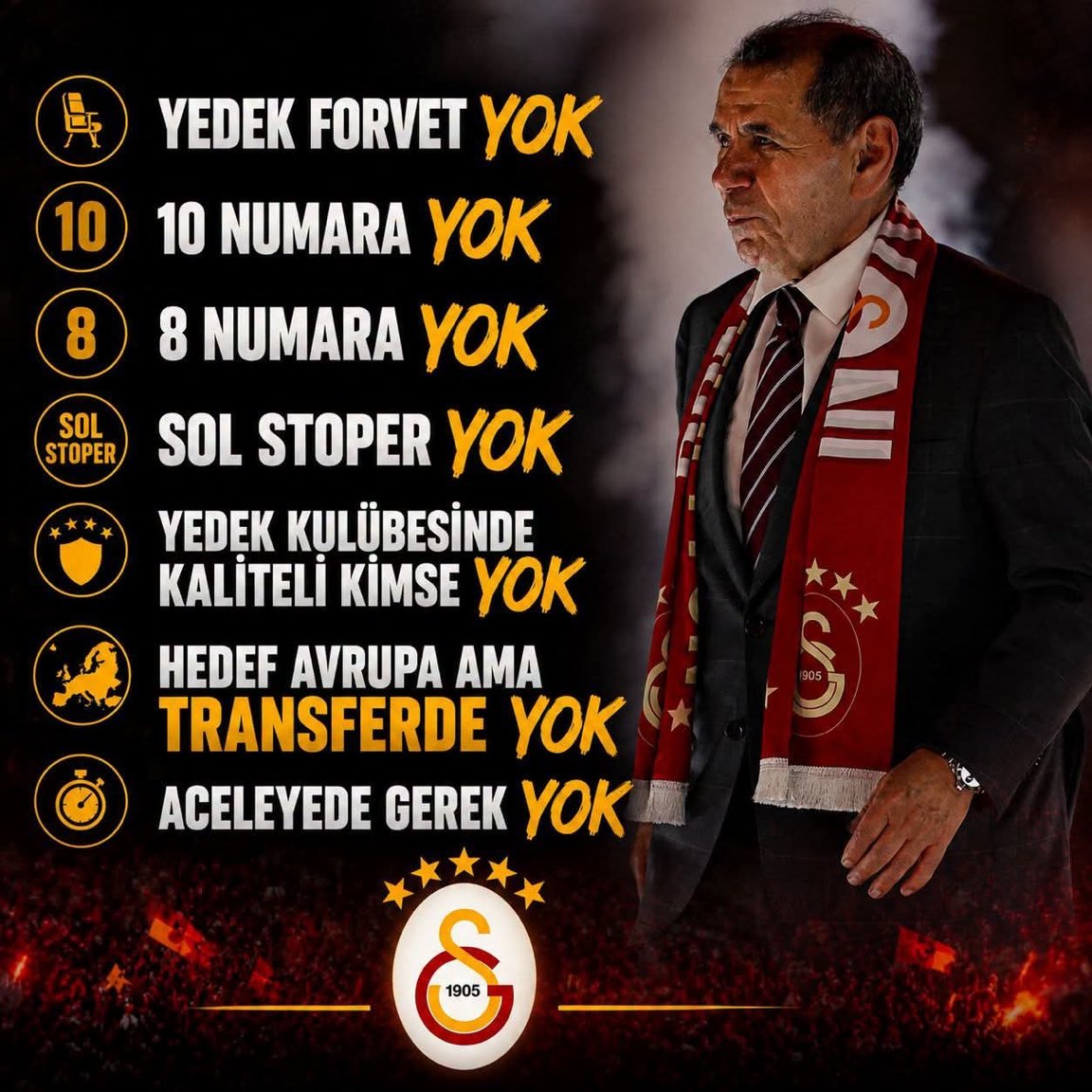 BaBaSuLTaN19O5's tweet photo. Zamanı doğru kullanmadınız. Bu kadar karmaşayı da azaltamadınız.. Sizin bu Plansızlık ve rehavetiniz nereye kadar devam edecek.‼️

#DursunÖzbekTransferlerNerede https://t.co/c7AQaFkQIW