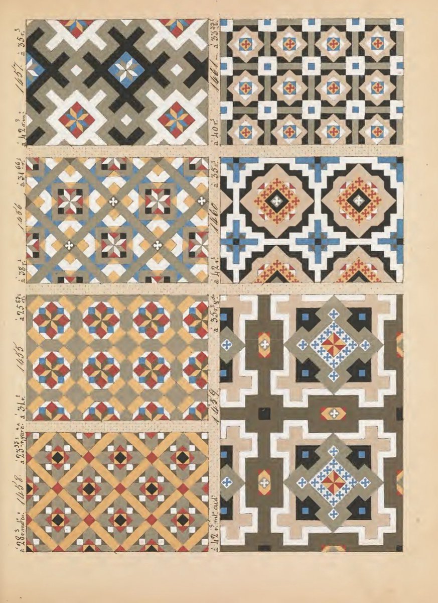 MeditateColor's tweet photo. Hijos de Miguel Nolla, Álbum de estilos, c. 1880.

Trade sample book of geometric floor mosaics produced by the Nolla factory in Valencia. https://t.co/XfgVmeE6kA