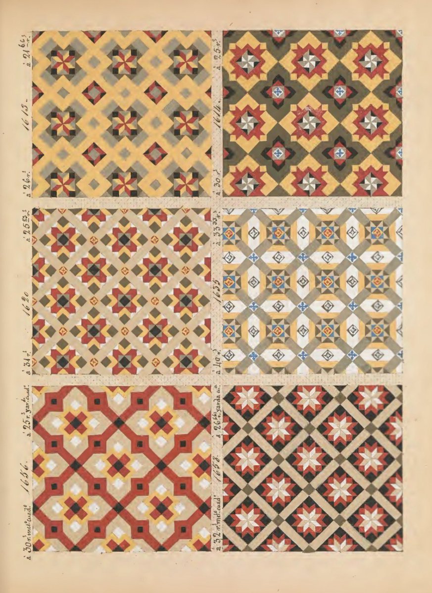 MeditateColor's tweet photo. Hijos de Miguel Nolla, Álbum de estilos, c. 1880.

Trade sample book of geometric floor mosaics produced by the Nolla factory in Valencia. https://t.co/XfgVmeE6kA
