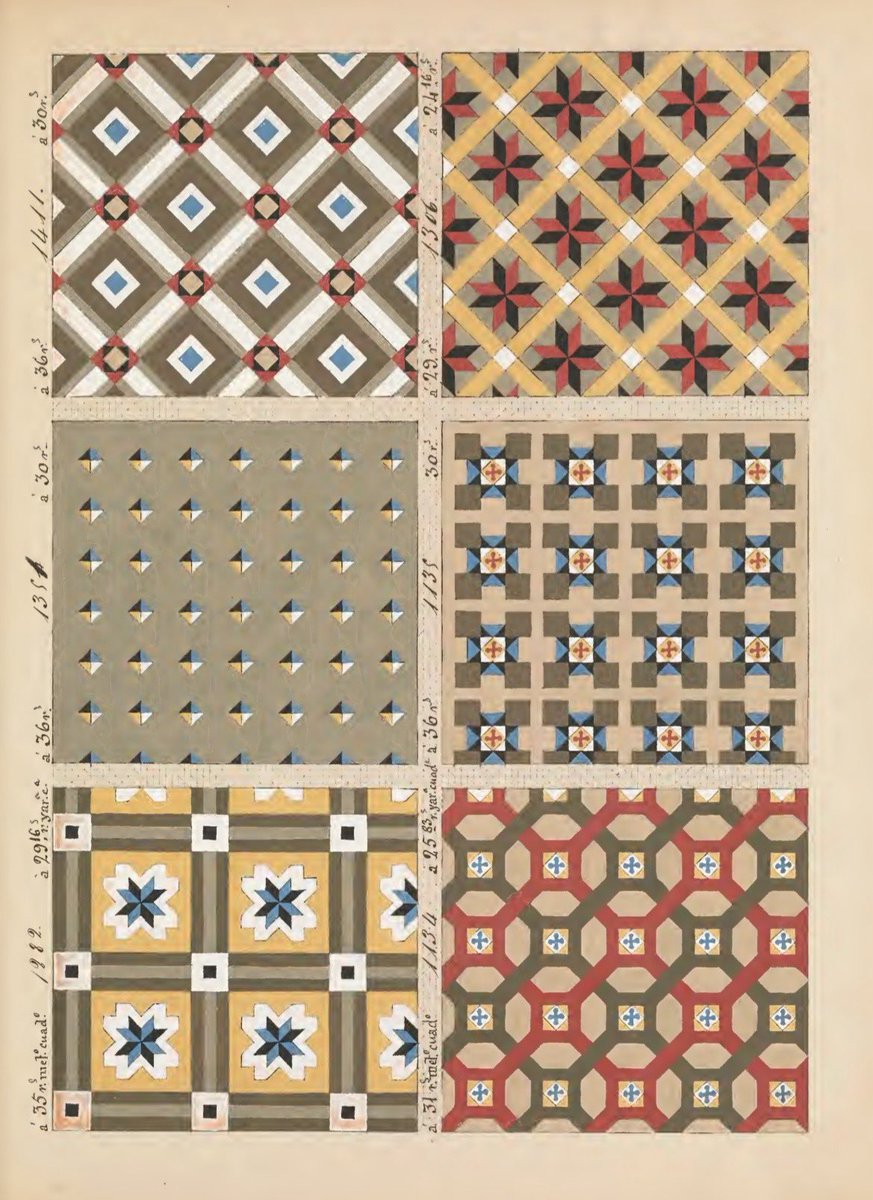 MeditateColor's tweet photo. Hijos de Miguel Nolla, Álbum de estilos, c. 1880.

Trade sample book of geometric floor mosaics produced by the Nolla factory in Valencia. https://t.co/XfgVmeE6kA
