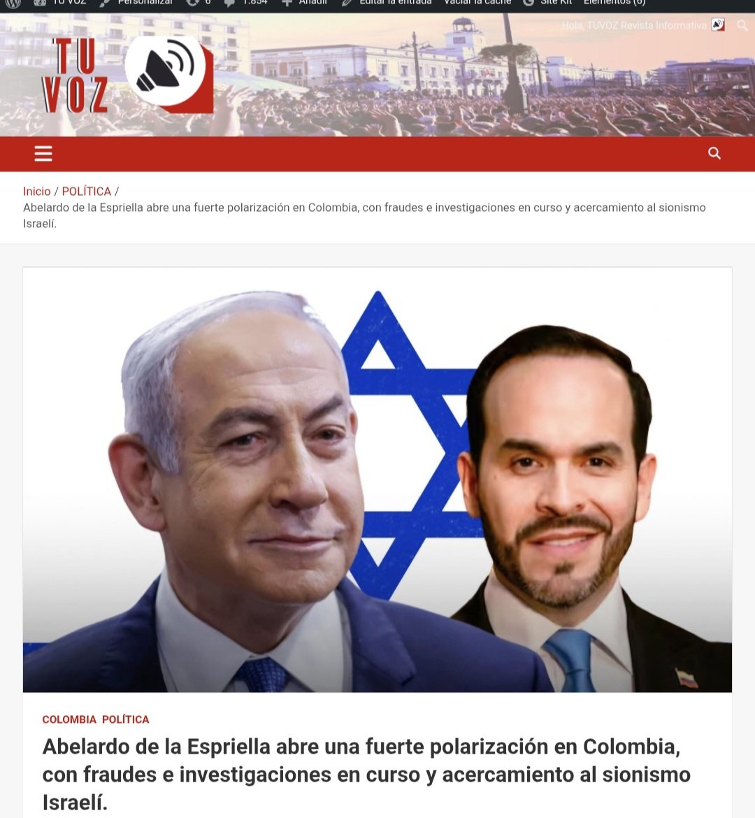 DiasporaEspa's tweet photo. #Colombia #POLÍTICA #elecciones. 

Abelardo de la Espriella abre una fuerte polarización en Colombia, con fraudes e investigaciones en curso y acercamiento al sionismo Israelí.

25 de julio de 2026  TUVOZ Revista Informativa

La elección de Abelardo de la Espriella como presidente de Colombia ha desencadenado una profunda crisis política, marcada por las denuncias de  irregularidades en el proceso electoral, el rechazo de amplios sectores de la oposición y el debate sobre la trayectoria pública del nuevo mandatario.

De la Espriella, conocido durante años por su labor como abogado penalista, representó en distintos momentos a personas investigadas o condenadas por delitos relacionados con el narcotráfico y ahora como socio honorífico del sionismo israelí. 
#PetroLiderMundial #AbelardoDeLaEspriella #EleccionesColombia #FraudeColombia

https://t.co/R7YtBvh0k4