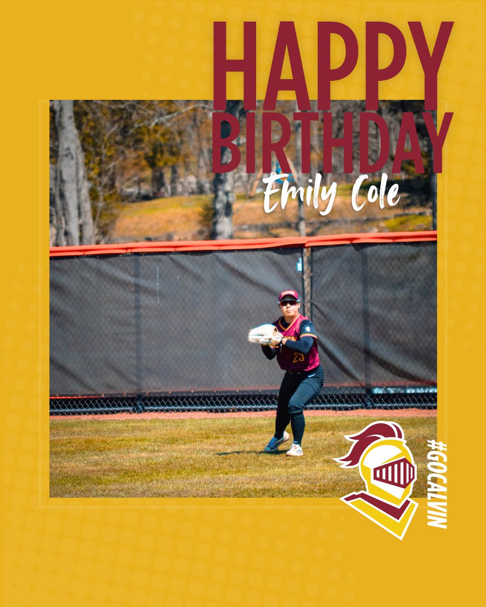 CalvinSoftball's tweet photo. Wishing a Happy Birthday to junior Emily Cole! Have a great day E Cole! #csb 🥎🎈 https://t.co/f2SJDaMiNR