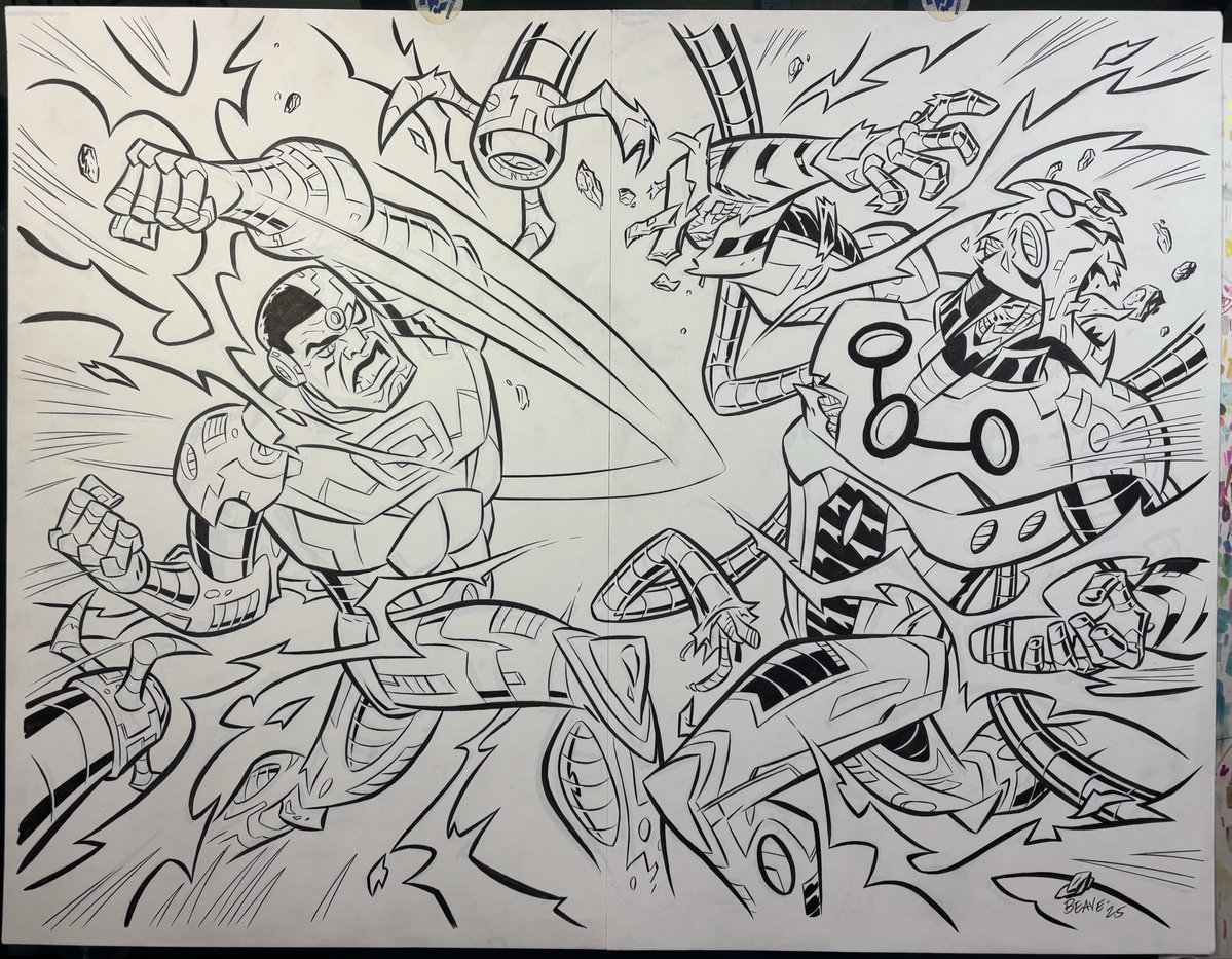 cretineb's tweet photo. Cyborg vs Brainiac 17x22” https://t.co/WON7Wolg9p