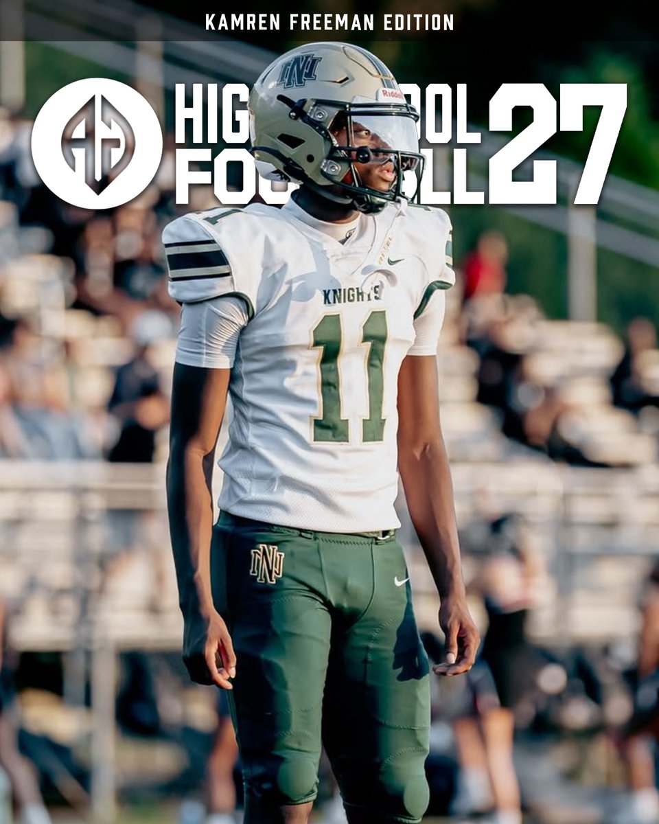 AGEDITS32's tweet photo. Kamren Freeman is one to know in the 2027 class. 👀

The HSFB27 cover graphic for one of the names worth keeping tabs on. 💯

@KamrenAFreeman https://t.co/M9P41G5Xd3