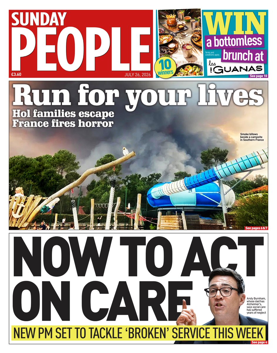 AndyGibsonTV's tweet photo. "NOW TO ACT ON CARE"
@AlexOfBrown for @TheSundayPeople 
  
New Prime Minister Andy Burnham is set to tackle Britain's "broken" social care system this week, after years of neglect that have affected his own family. 

#SundayPeople
#TomorrowsPapersToday
