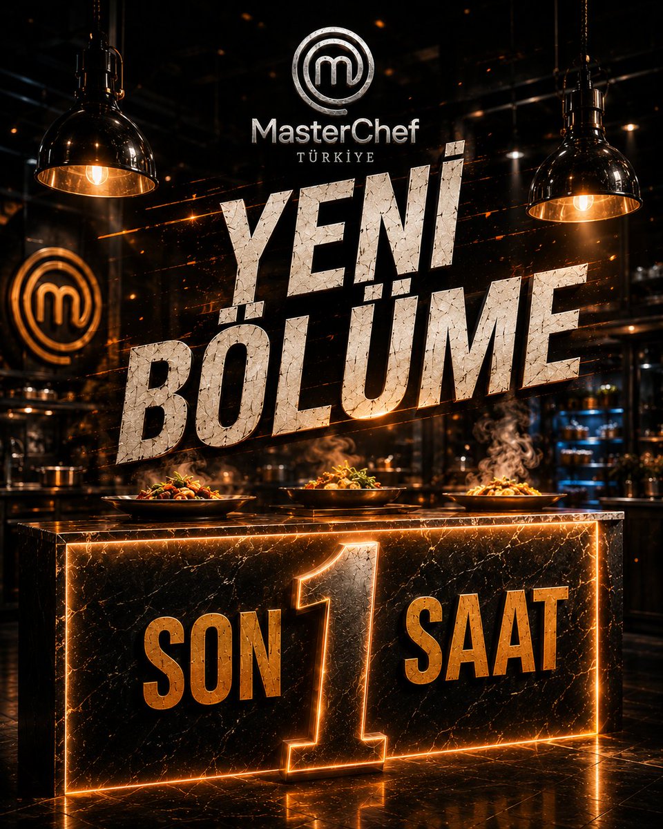tv8's tweet photo. Son 1 saat! #MasterChefTürkiye yeni bölümüyle bu akşam 20.00’de TV8’de. #MasterChefTürkiye #MasterChef https://t.co/xl9BIzwHYk