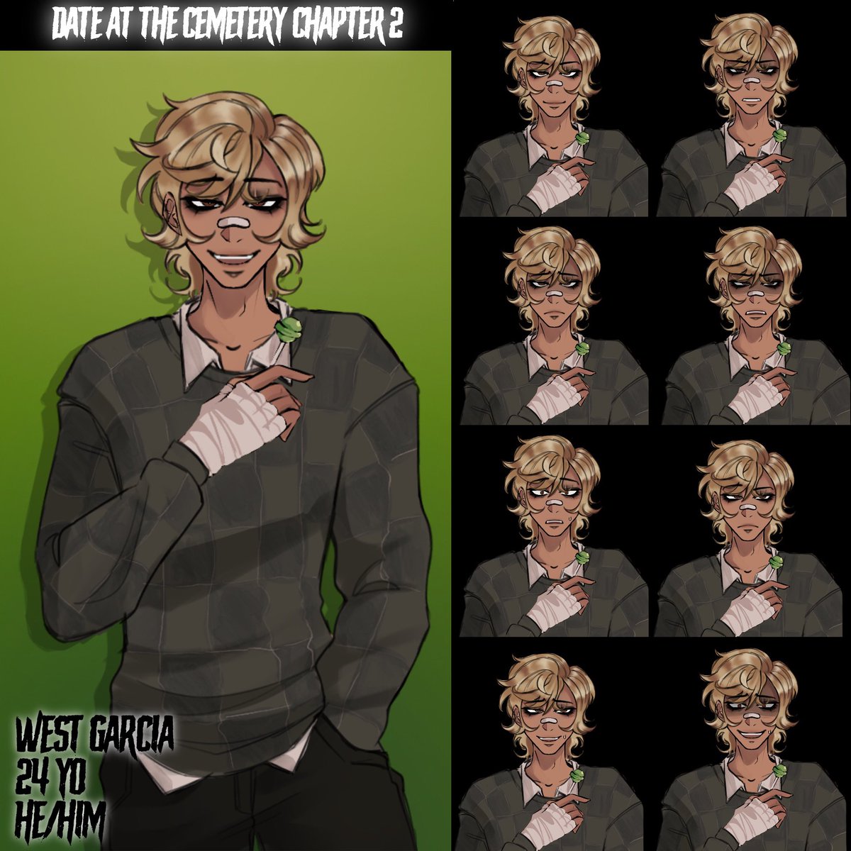 weluv_XOx's tweet photo. As promised, I’m soft launching Date at the Cemetery’s second chapter. There are a total of 11 additional characters in this chapter, including a secret route so you’ll have to be patient for that haha. Here’s everyone you’ll be meeting in the visual novel ! ♥️ https://t.co/fkxDBZ4f7l