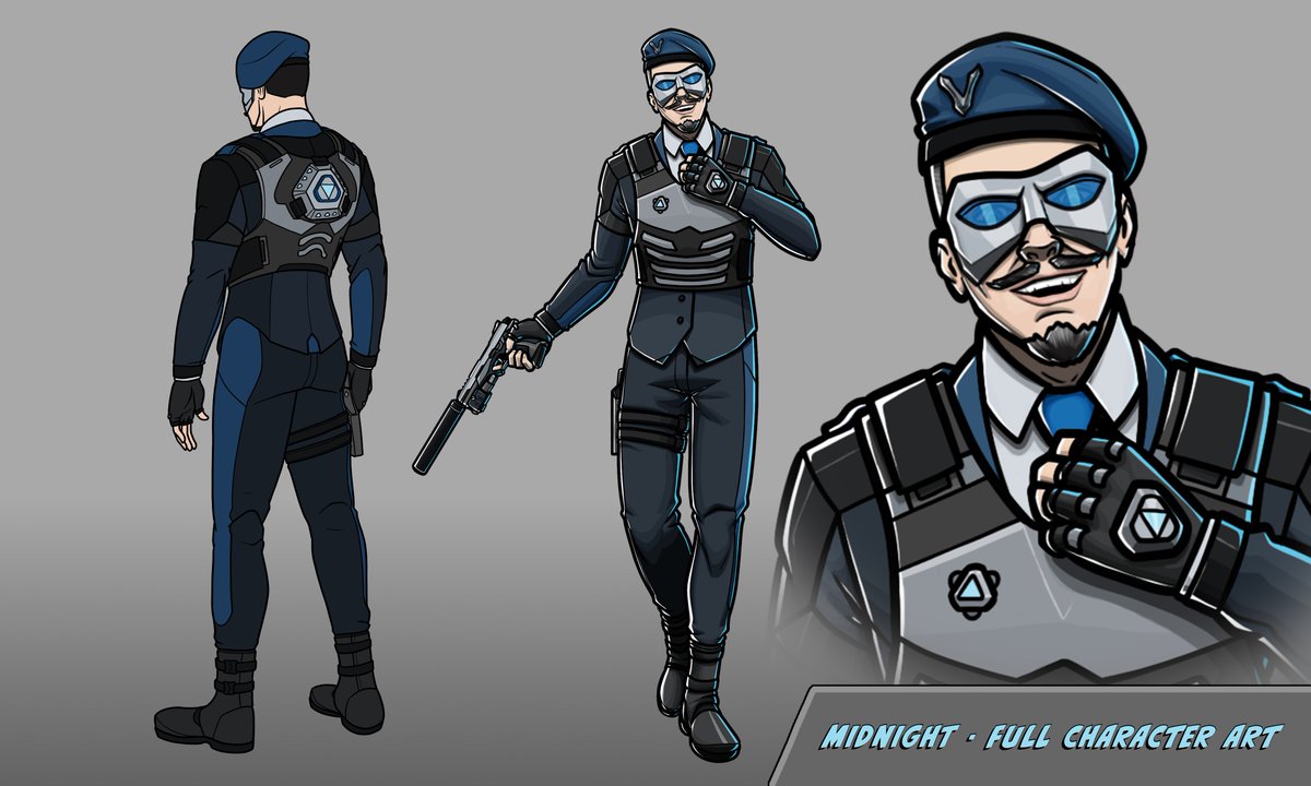 matthew_cwispy's tweet photo. Midnight - The Suave Shadow. A former hero and current secret agent, he uses his powers of invisibility and the ability to grant it to others to covertly dismantle the enemy while hidden from sight. #characterdesign #gamedev #oc https://t.co/VFrKOUawrg https://t.co/sXZdgkOG9c