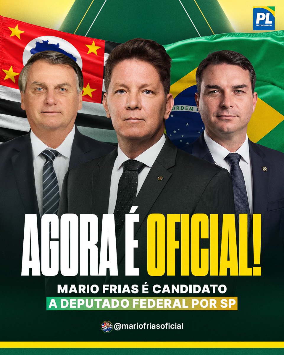 mfriasoficial's tweet photo. Agora é oficial: sou candidato à reeleição para deputado federal por São Paulo!

Temos um Brasil para resgatar! https://t.co/cA1W0LJTcF
