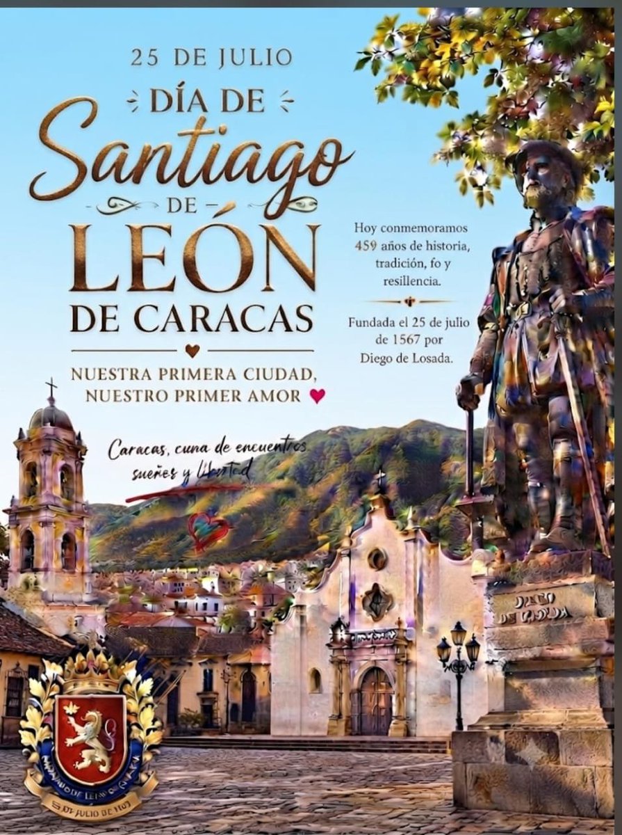 VPgremiosCcas's tweet photo. Hoy celebramos los 459 años de la fundación de Santiago de León de Caracas, cuna de nuestra historia, identidad y espíritu de libertad. Que su legado nos inspire a seguir construyendo una ciudad de esperanza, progreso y unión. ¡Feliz aniversario, Caracas! https://t.co/Mj8Y7fbsDU