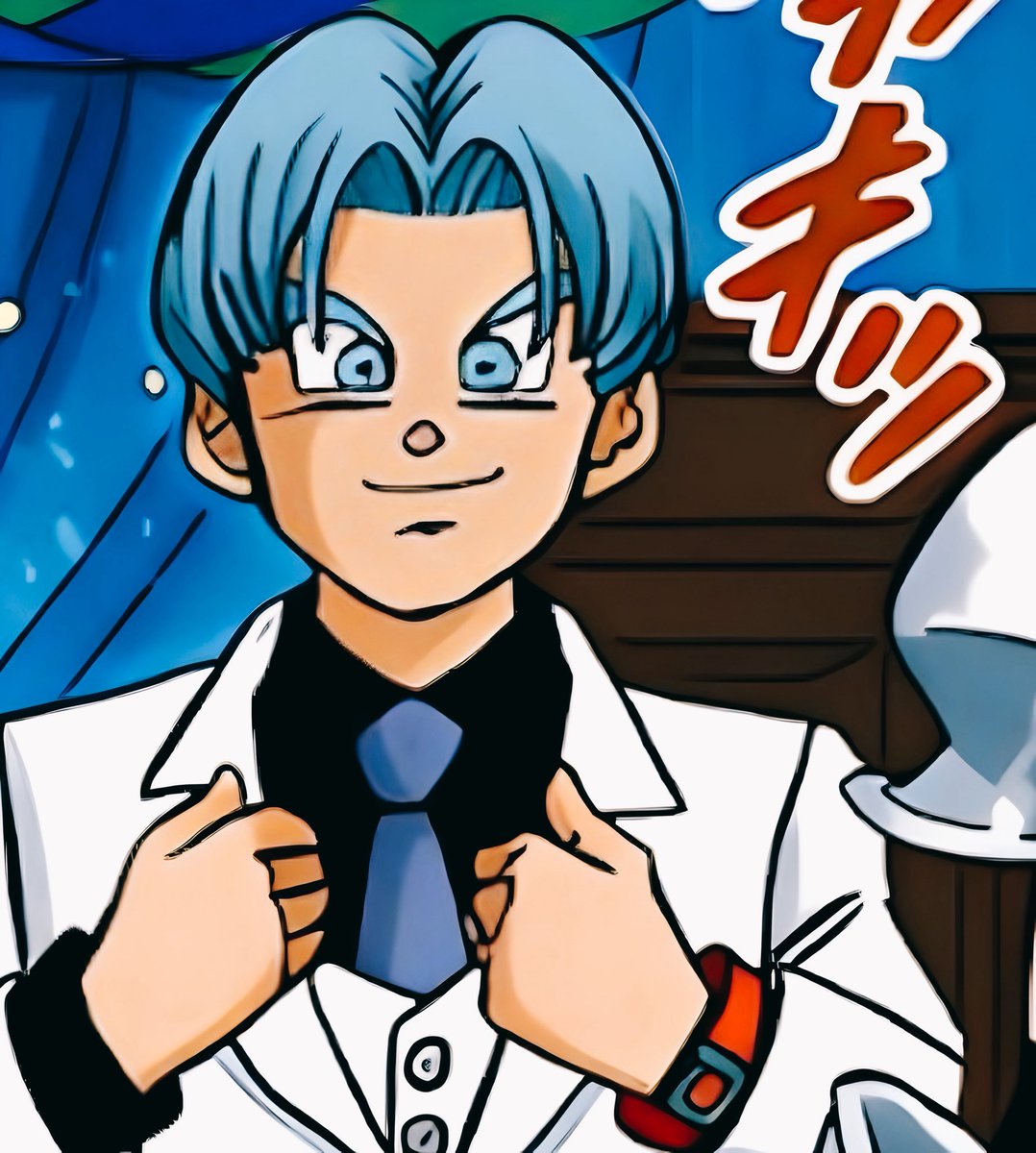HeirOfThePrince's tweet photo. ︎ ︎ ︎ ︎ ︎ 

           “Hehe . . . just look at all these familiar faces.”

Trunks has arrived at #𝐓𝐇𝐄𝐉𝐔𝐒𝐓𝐈𝐂𝐄𝐆𝐀𝐋𝐀 with @SaiyamanXII by his side. The hybrid had to look the part to fit in with his friends in #𝐌͟𝐕͟𝐋͟𝐄͟𝐀͟𝐆͟𝐔͟𝐄͟ and not be late.
︎ ︎ https://t.co/GfqTdoTXMb
